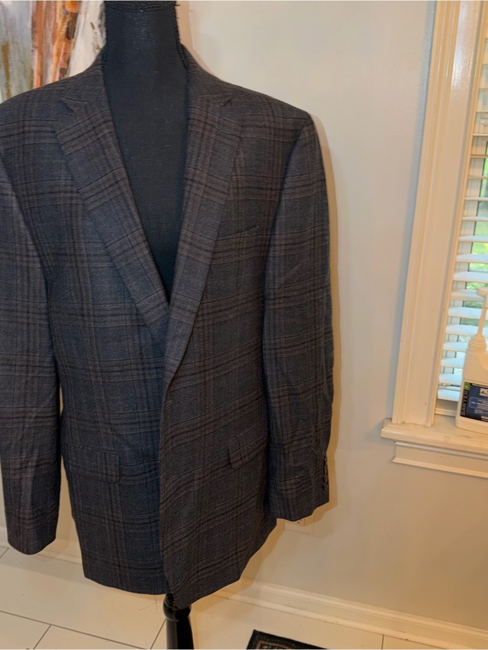 Ralph Lauren Men's Gray Plaid Sport Coat